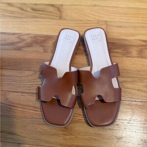 a new day Tan Slide Sandals